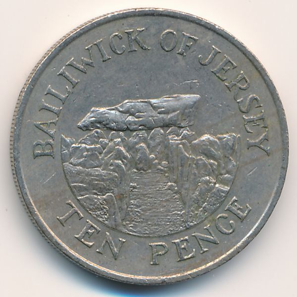 Джерси, 10 пенсов (1986 г.)
