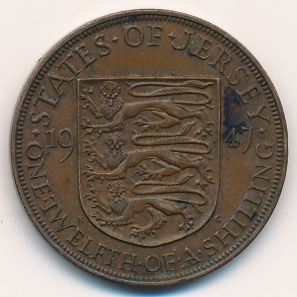 Джерси, 1/12 шиллинга (1947 г.)