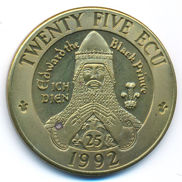 Уэльс., 25 экю (1992 г.)