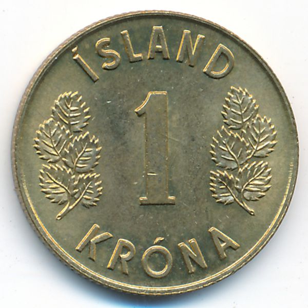 Исландия, 1 крона (1975 г.)