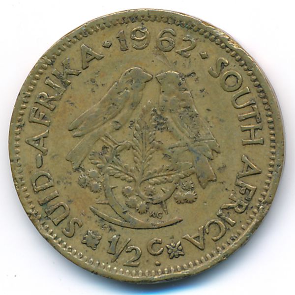 ЮАР, 1/2 цента (1962 г.)