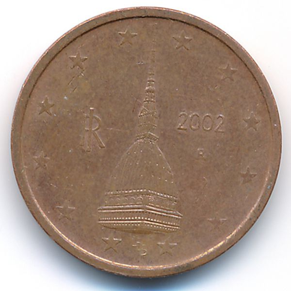 Италия, 2 евроцента (2002 г.)