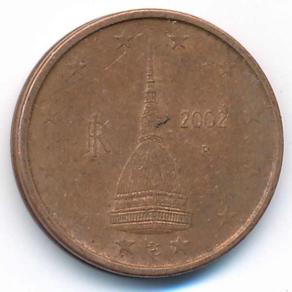 Италия, 2 евроцента (2002 г.)