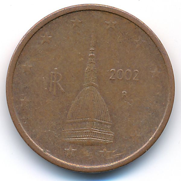 Италия, 2 евроцента (2002 г.)