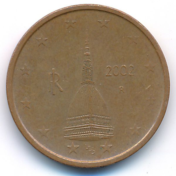Италия, 2 евроцента (2002 г.)