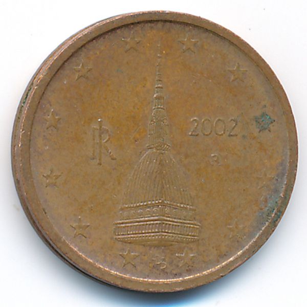 Италия, 2 евроцента (2002 г.)