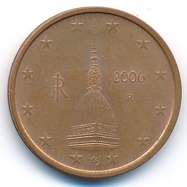 Италия, 2 евроцента (2006 г.)
