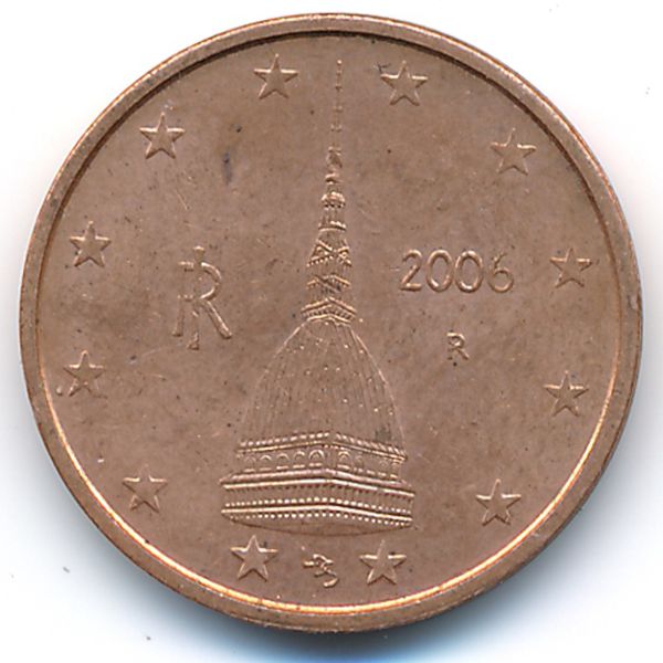 Италия, 2 евроцента (2006 г.)