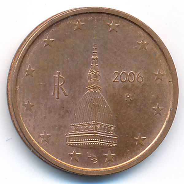 Италия, 2 евроцента (2006 г.)