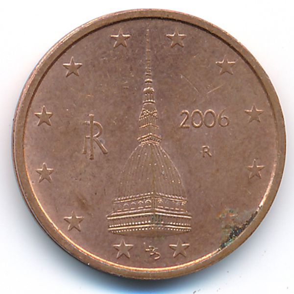 Италия, 2 евроцента (2006 г.)