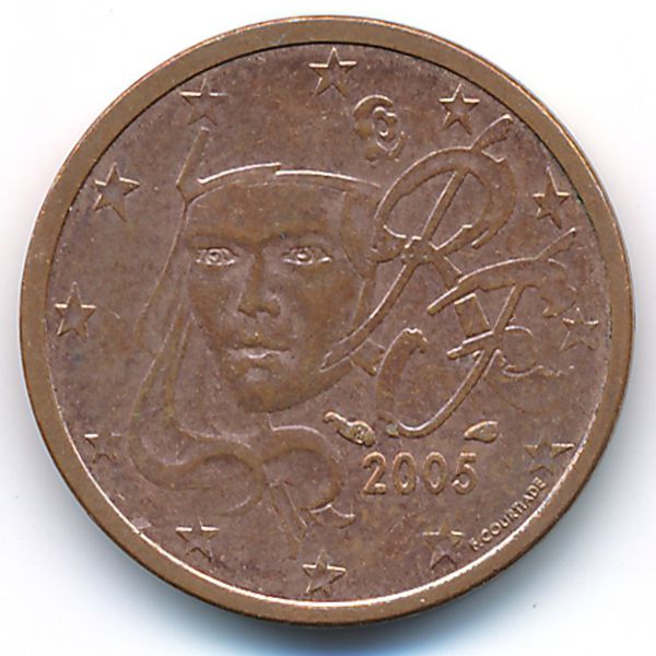 Франция, 2 евроцента (2005 г.)