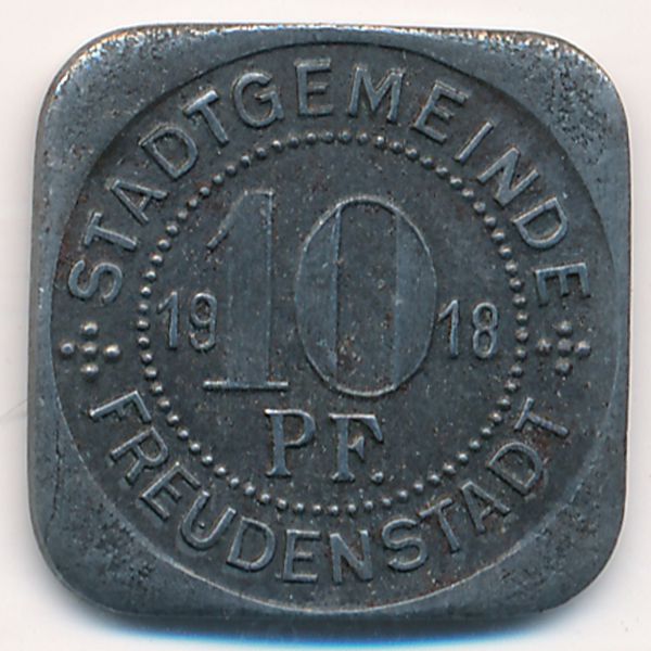 Фройденштадт., 10 пфеннигов (1918 г.)