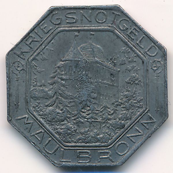 Маульбронн., 10 пфеннигов (1918 г.)