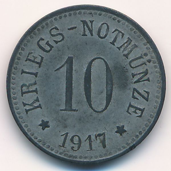 Кам., 10 пфеннигов (1917 г.)