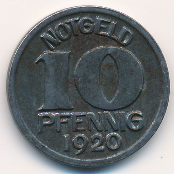 Галле., 10 пфеннигов (1920 г.)
