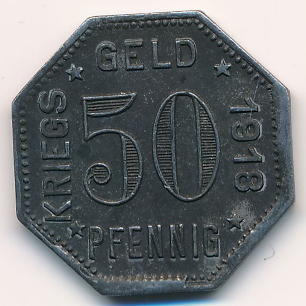 Менген., 50 пфеннигов (1918 г.)