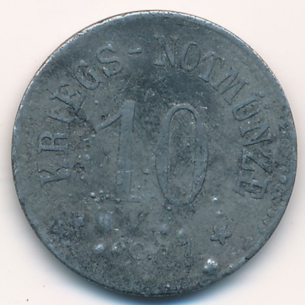 Кам., 10 пфеннигов (1917 г.)