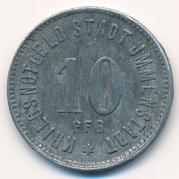 Имменштадт., 10 пфеннигов (1918 г.)