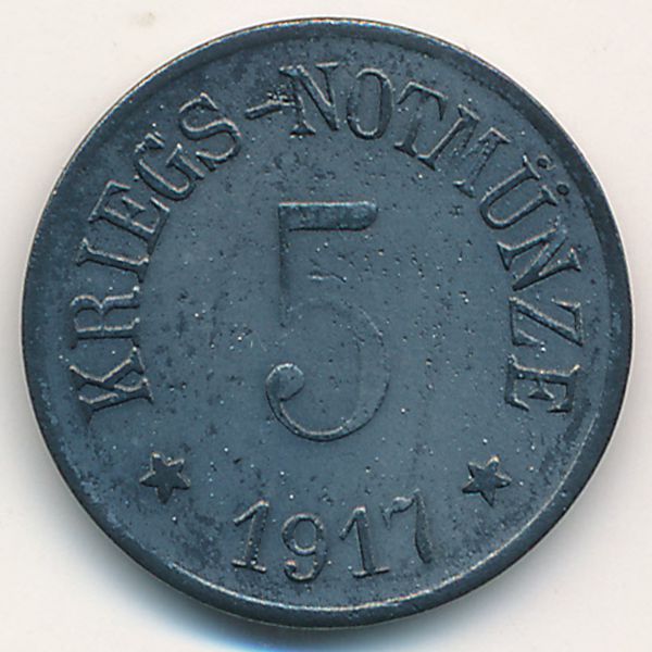 Арцберг., 5 пфеннигов (1917 г.)