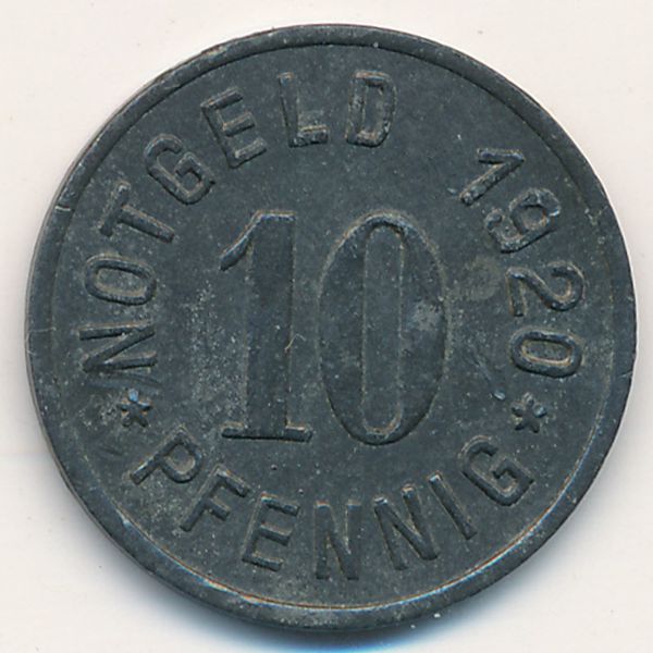 Аттендорн., 10 пфеннигов (1920 г.)