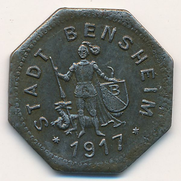 Бенсхайм., 10 пфеннигов (1917 г.)