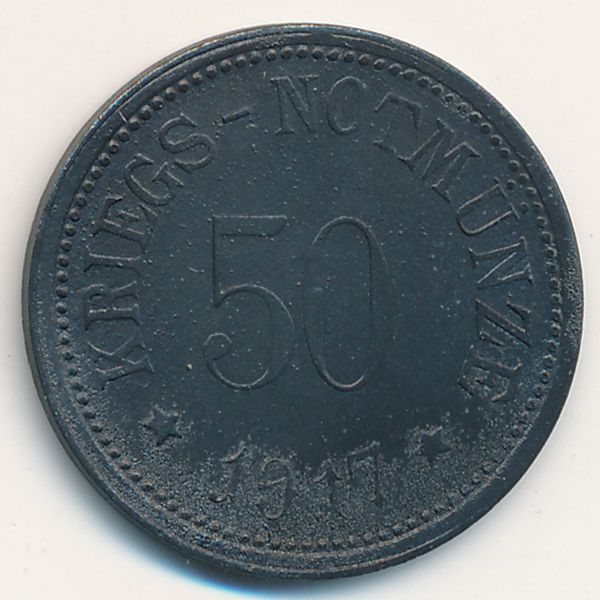 Бергцаберн., 50 пфеннигов (1917 г.)