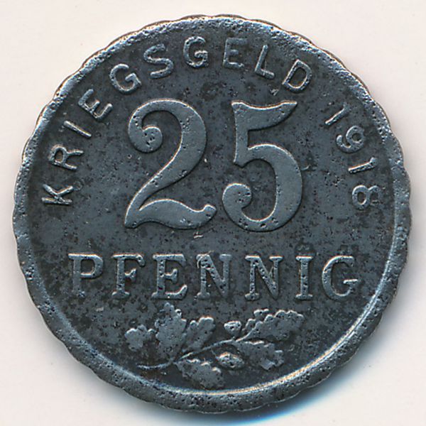 Бохум., 25 пфеннигов (1918 г.)