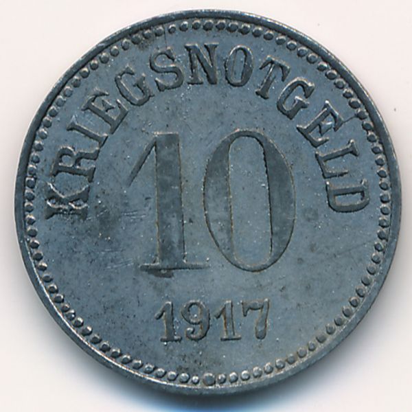 Фюрт., 10 пфеннигов (1917 г.)
