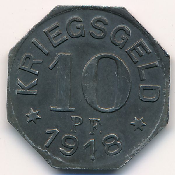 Гайльдорф., 10 пфеннигов (1918 г.)