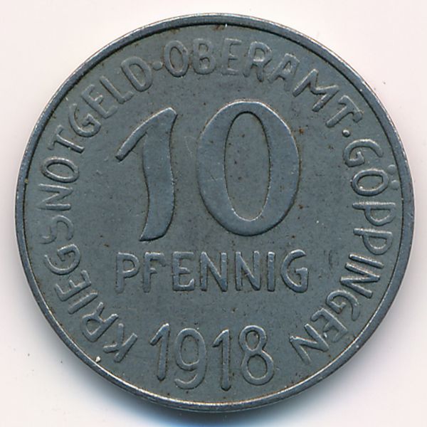 Гёппинген., 10 пфеннигов (1918 г.)