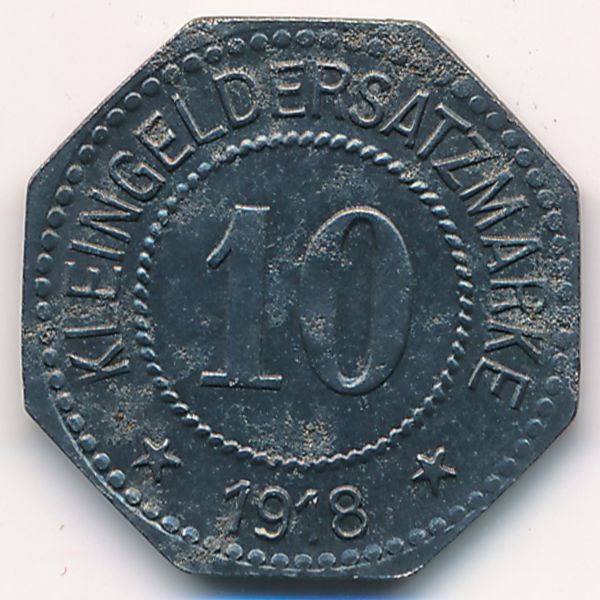 Херсфельд., 10 пфеннигов (1918 г.)