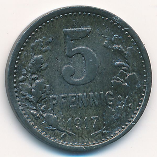 Изерлон., 5 пфеннигов (1917 г.)