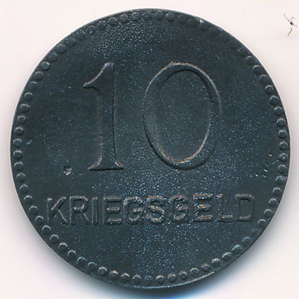 Кайзерслаутерн., 10 пфеннигов (1917 г.)