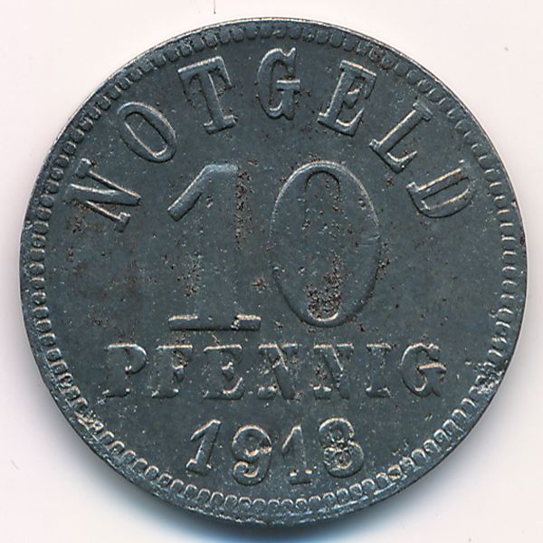 Киссинген., 10 пфеннигов (1918 г.)