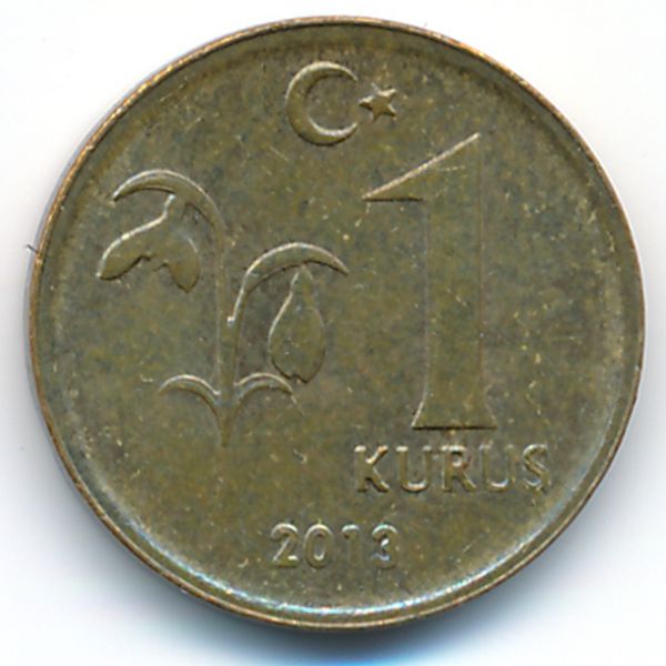 Турция, 1 куруш (2013 г.)