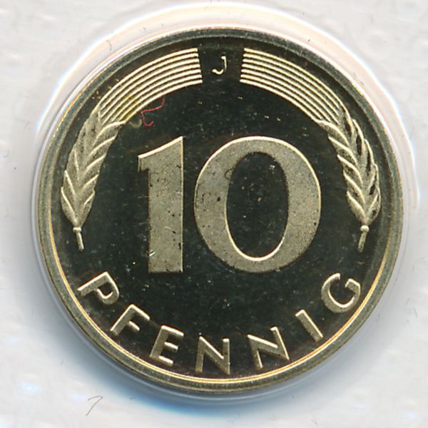 ФРГ, 10 пфеннигов (2001 г.)