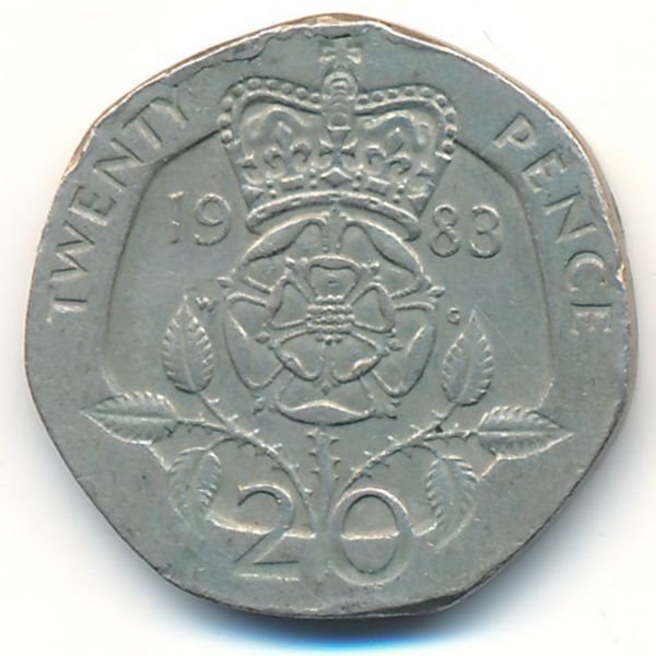 Великобритания, 20 пенсов (1983 г.)