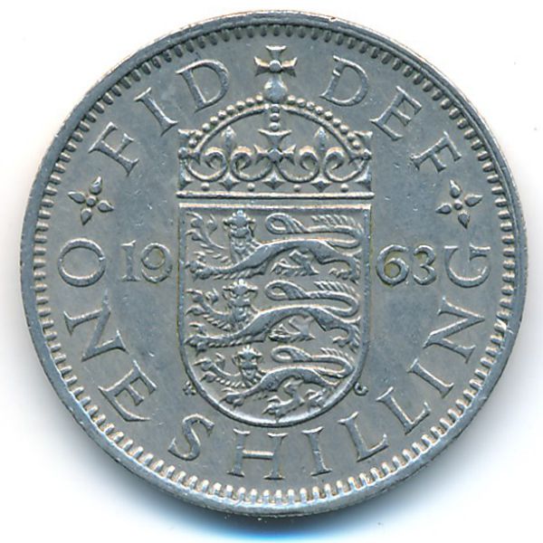 Великобритания, 1 шиллинг (1963 г.)