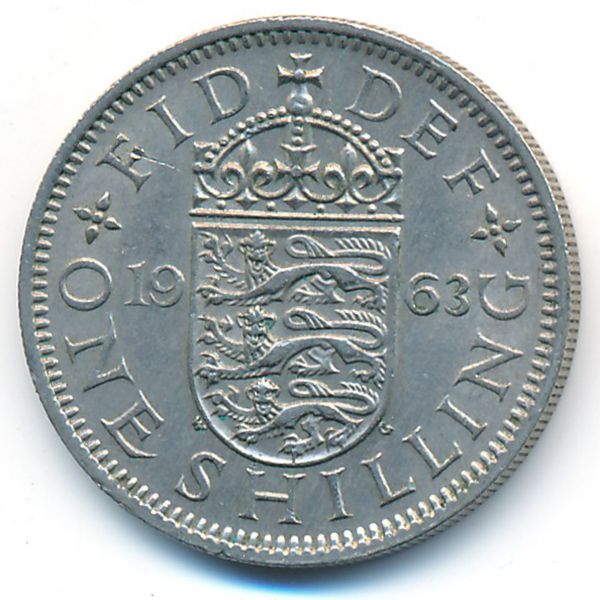 Великобритания, 1 шиллинг (1963 г.)