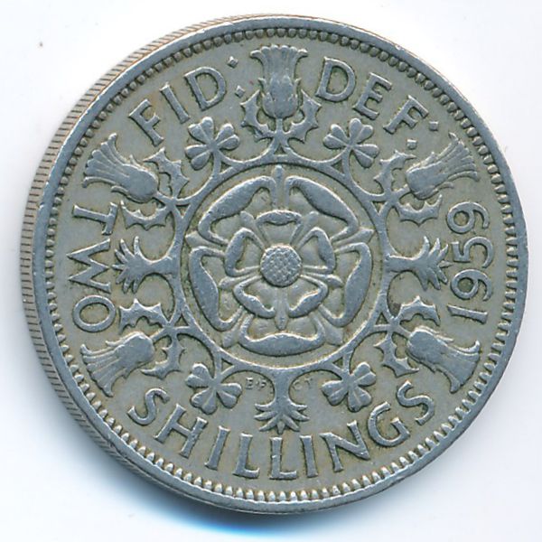 Великобритания, 2 шиллинга (1959 г.)