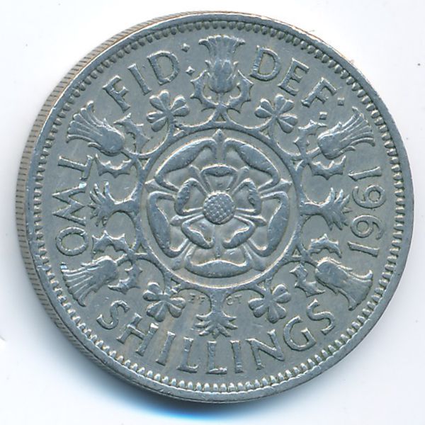 Великобритания, 2 шиллинга (1961 г.)