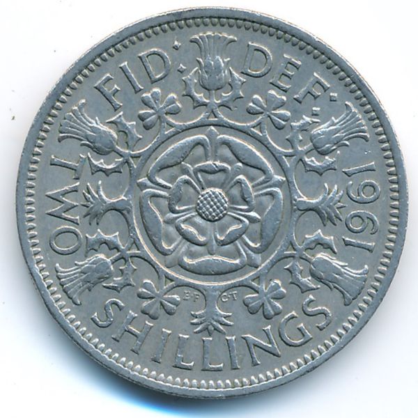 Великобритания, 2 шиллинга (1961 г.)