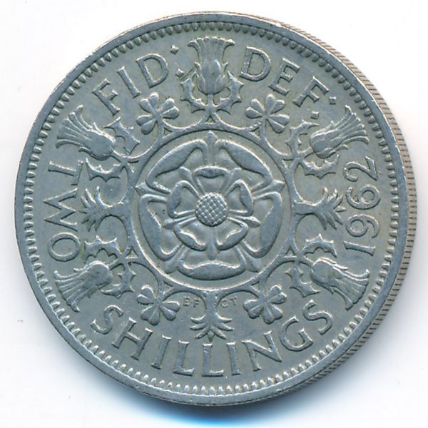Великобритания, 2 шиллинга (1962 г.)