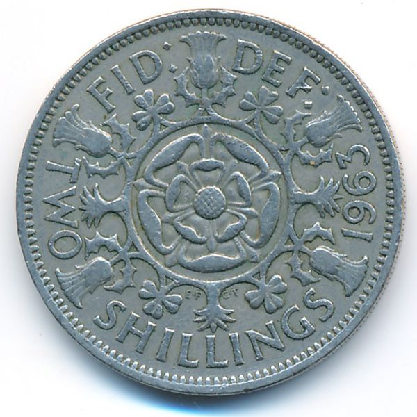 Великобритания, 2 шиллинга (1963 г.)