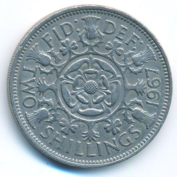 Великобритания, 2 шиллинга (1967 г.)