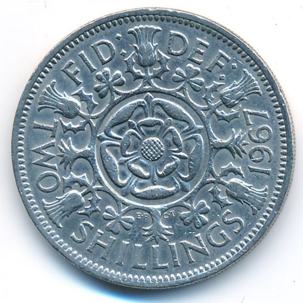 Великобритания, 2 шиллинга (1967 г.)