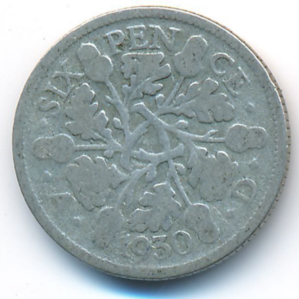 Великобритания, 6 пенсов (1930 г.)