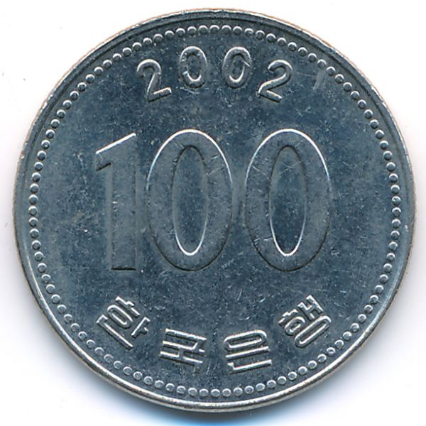 Южная Корея, 100 вон (2002 г.)