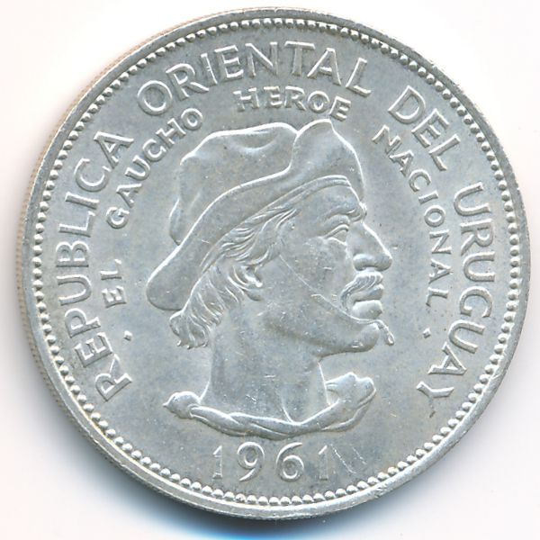 Уругвай, 10 песо (1961 г.)