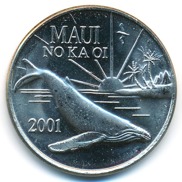 Гавайские острова., 1 доллар (2001 г.)
